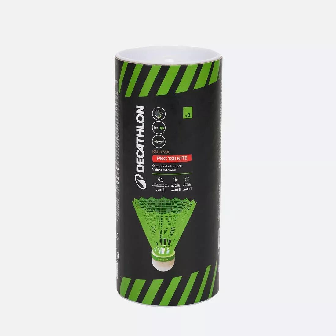 Outdoor Plastic Shuttlecock Psc 130 Nite *3 For Day And Night Play, Green, No Color, large image number 4