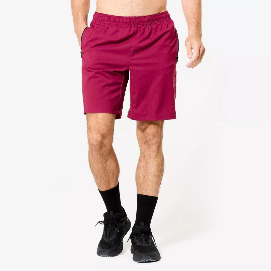 Fitness Shorts With Zip Pockets, Purple, No Color, large image number 0