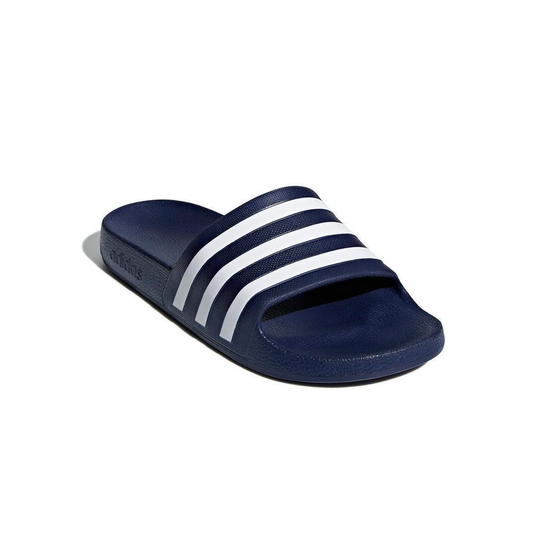 Unisex Adilette Aqua Slides, Navy, No Color, medium