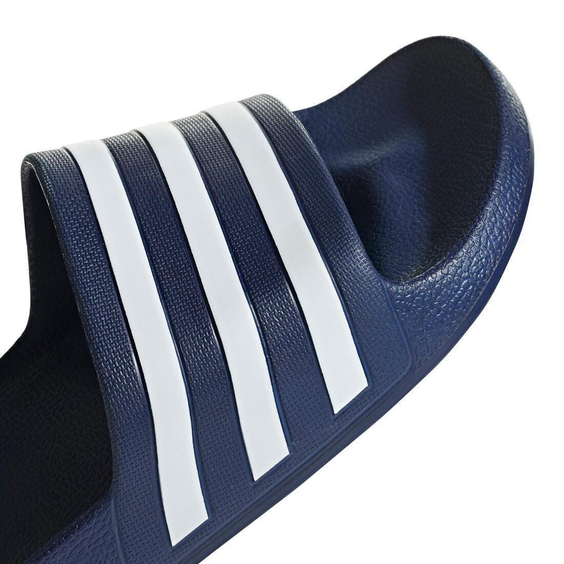 Unisex Adilette Aqua Slides, Navy, No Color, large image number 4
