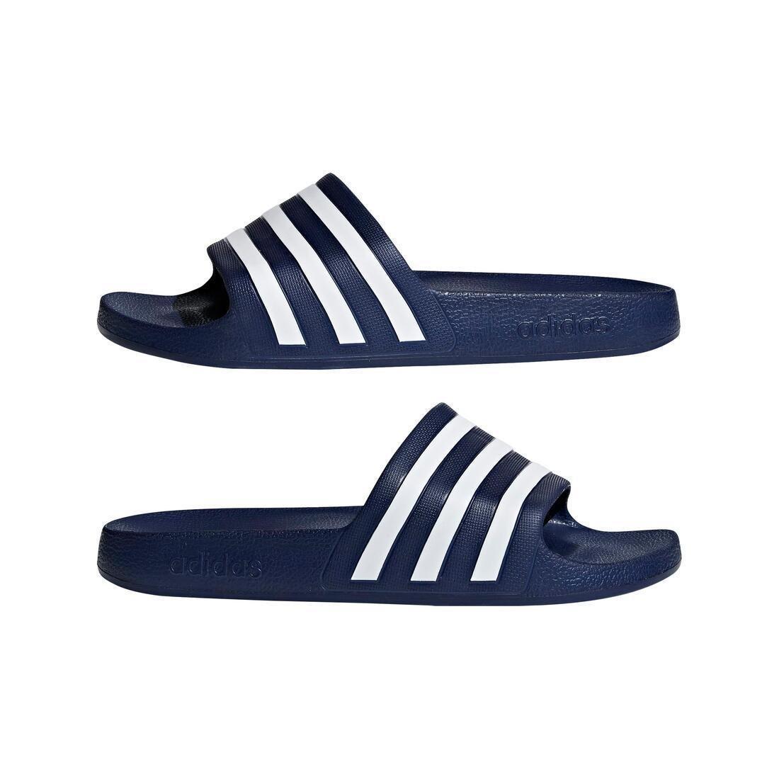Unisex Adilette Aqua Slides, Navy, No Color, large image number 8