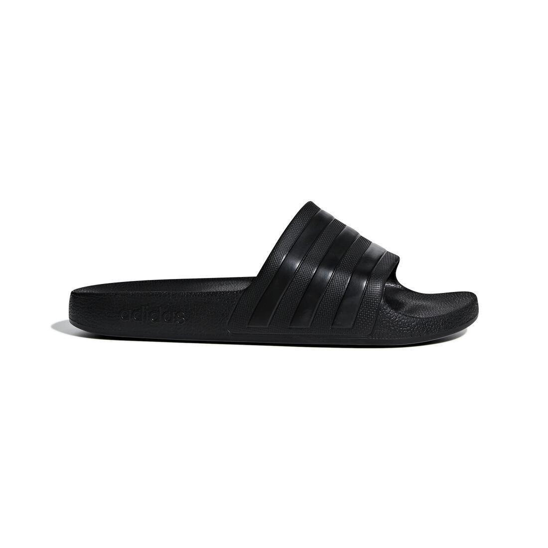 Unisex Adilette Aqua Slides, Black, No Color, medium