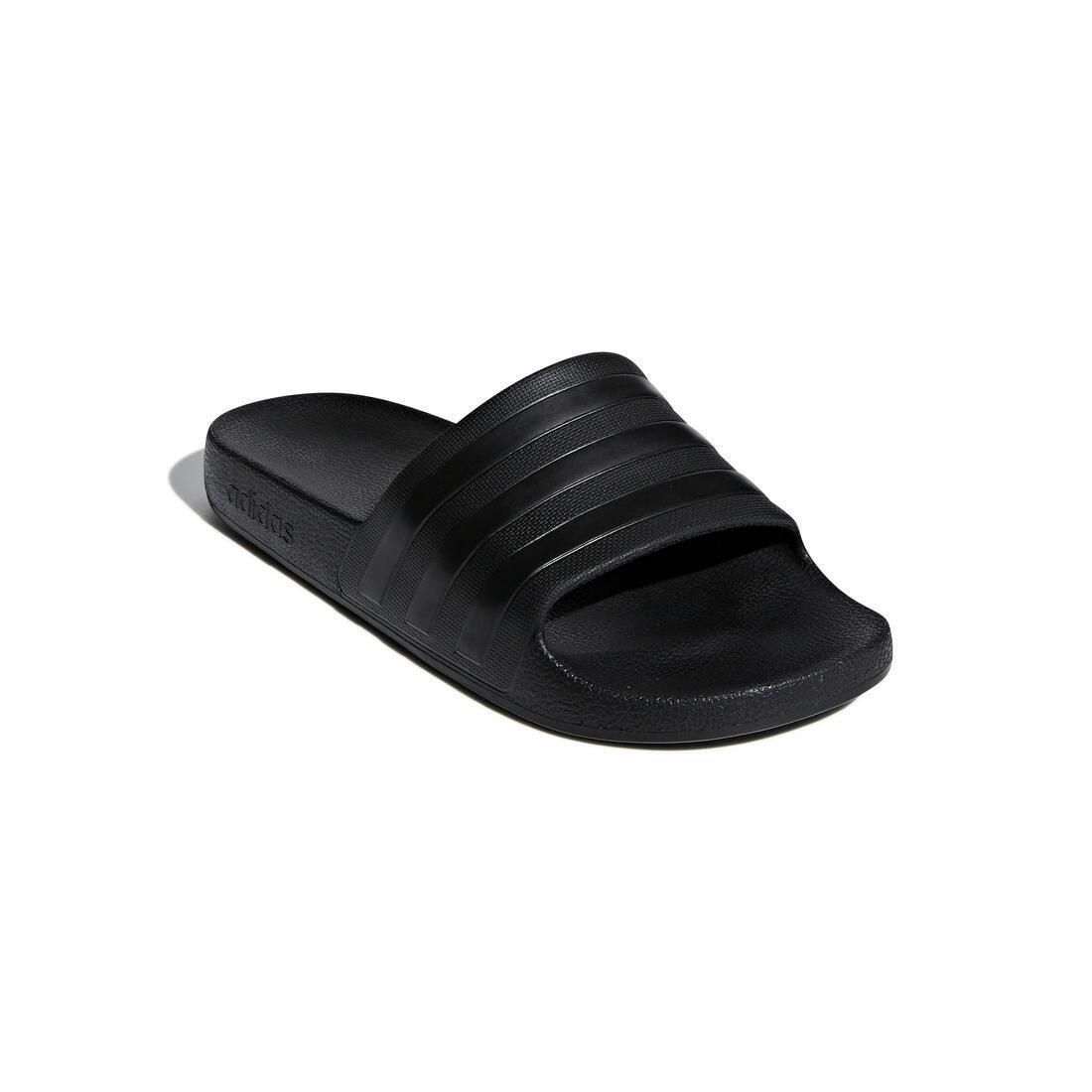 Unisex Adilette Aqua Slides, Black, No Color, medium