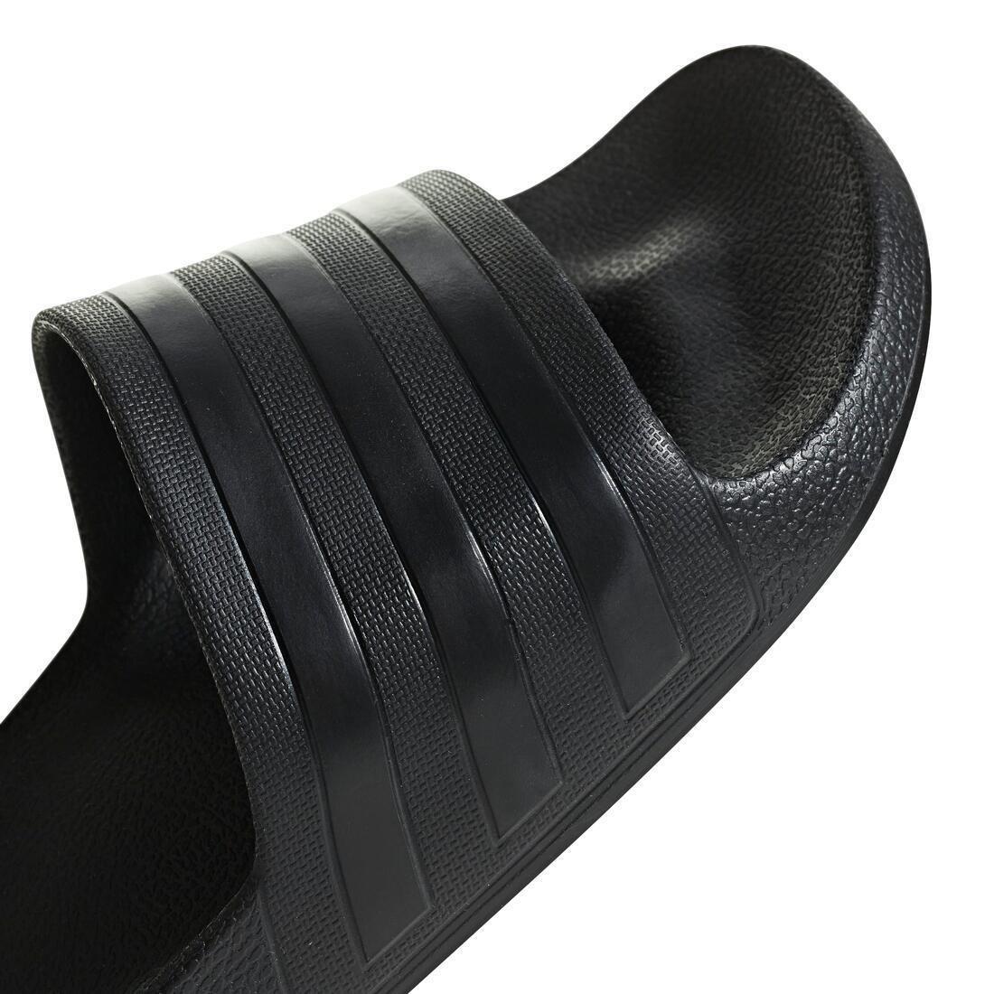 Unisex Adilette Aqua Slides, Black, No Color, medium