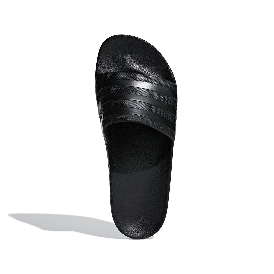 Unisex Adilette Aqua Slides, Black, No Color, large image number 3