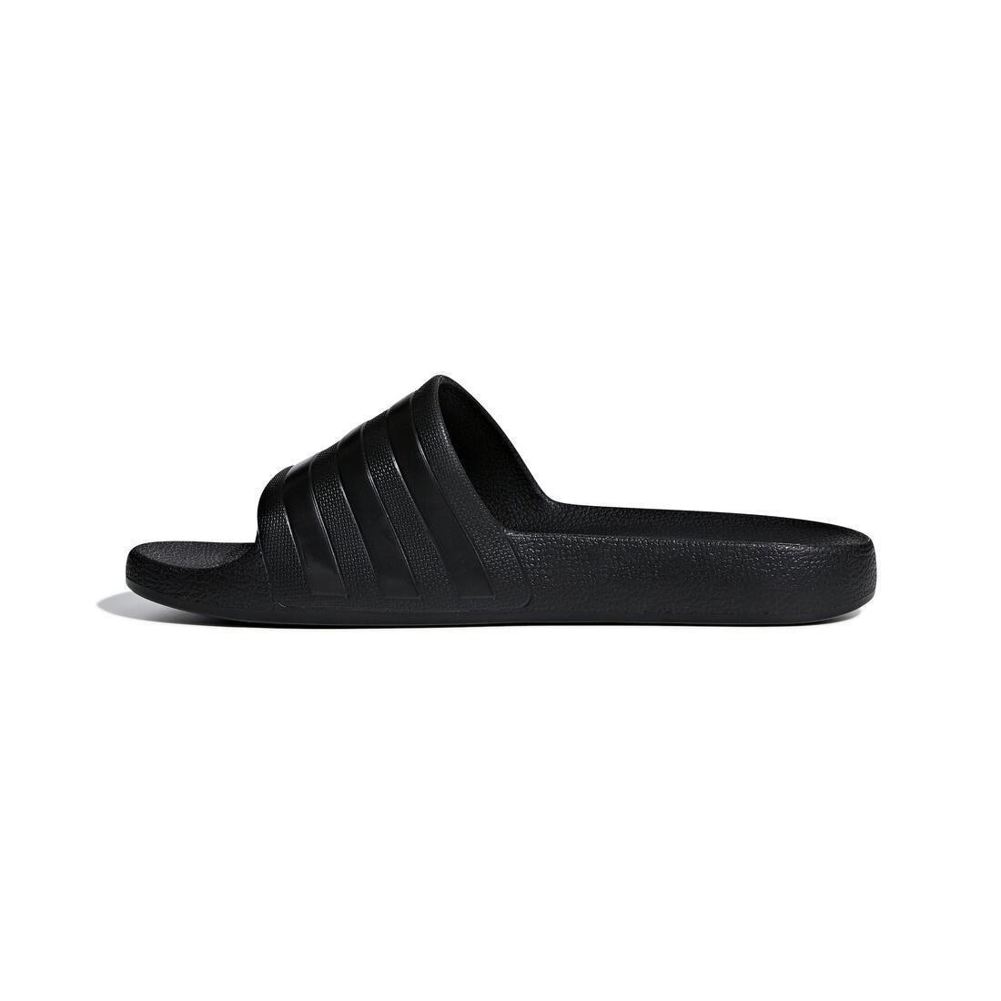 Unisex Adilette Aqua Slides, Black, No Color, large image number 5