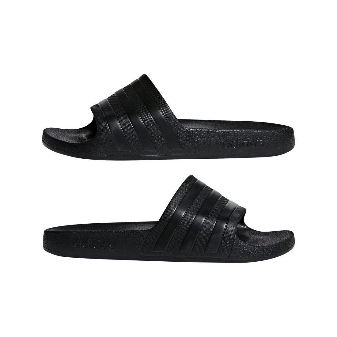 Unisex Adilette Aqua Slides, Black, No Color, large image number 7