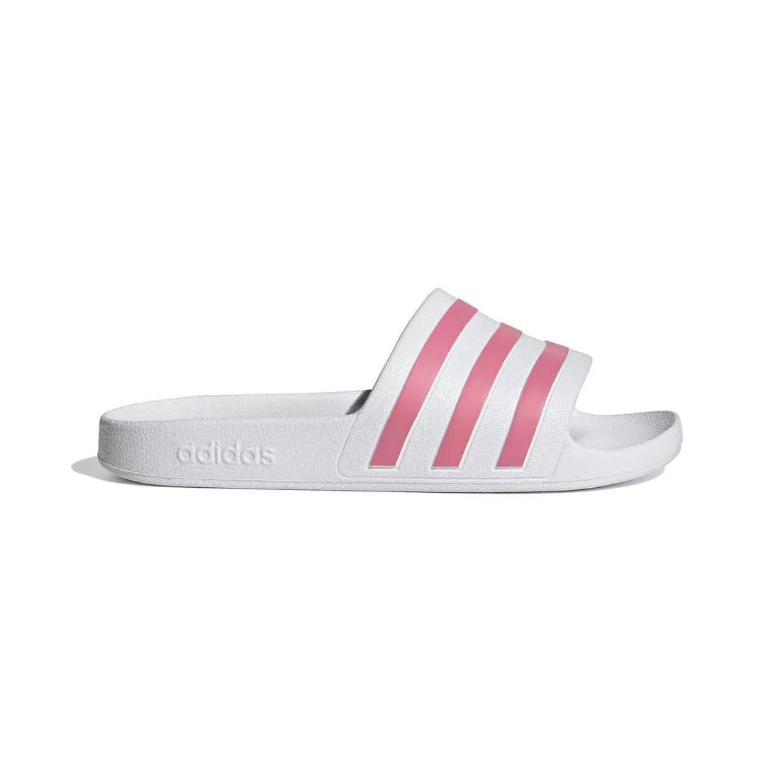 Adilette Aqua Slides, White, No Color, medium