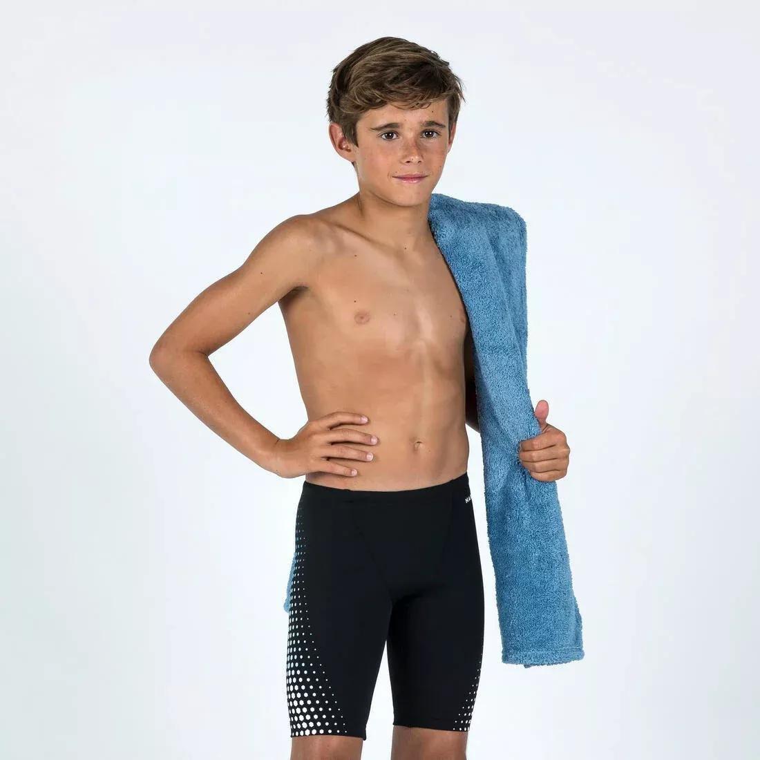 Kids Boys Swimming Jammer Fitib, Black, No Color, large image number 5