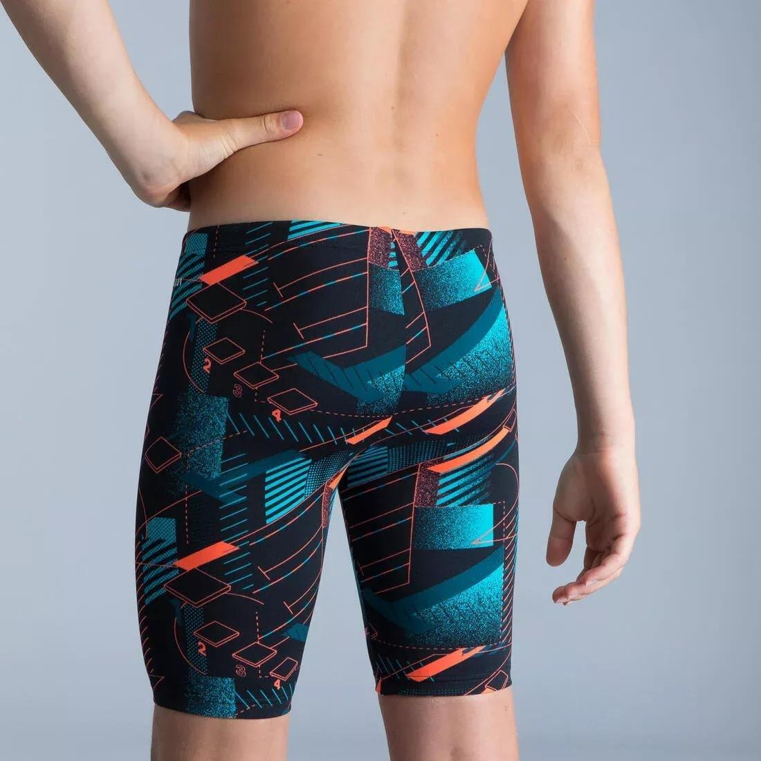 Kids Boys Swimming Jammer Fitib, Black, No Color, large image number 7