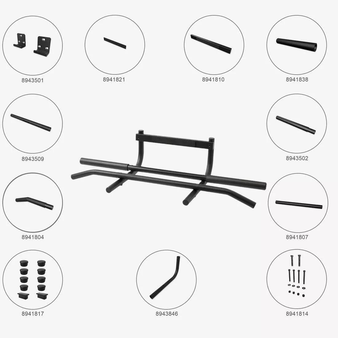 Weight Training Door Pull-Up Bar, Black, No Color, large image number 8