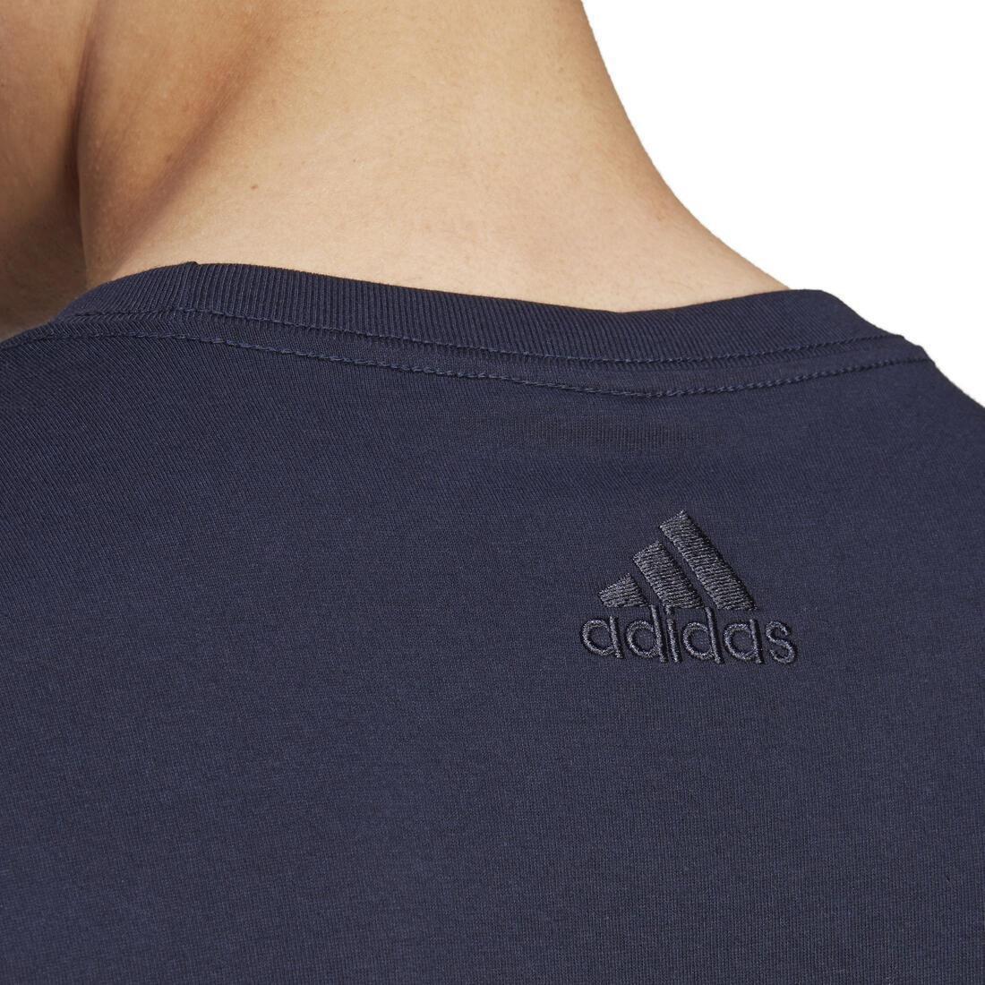 Essentials Single Jersey Linear Embroidered Logo T-Shirt, Navy, No Color, large image number 3