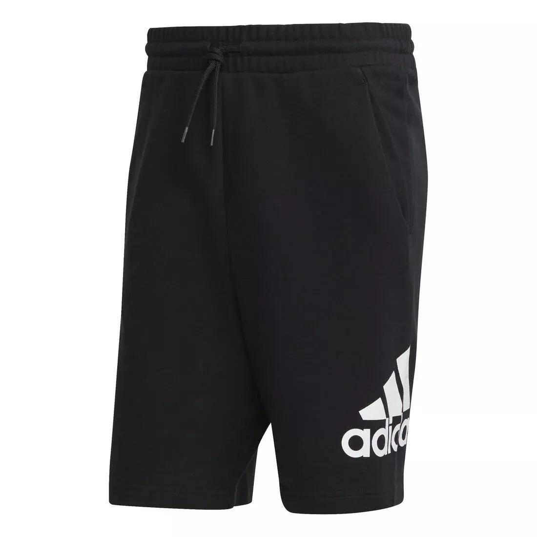 Essentials Big Logo French Terry Shorts, Black, No Color, large image number 0