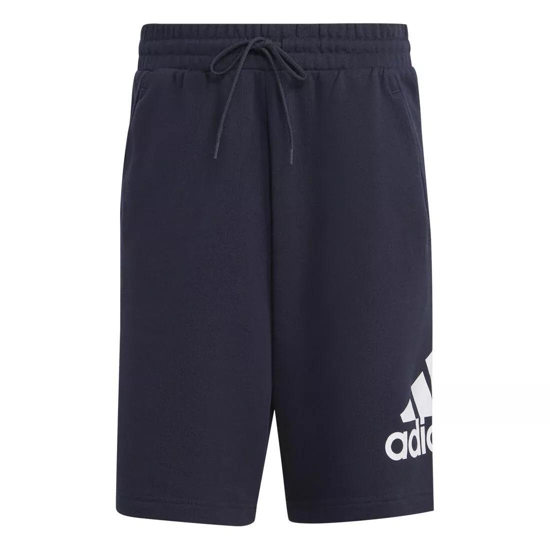 Essentials Big Logo French Terry Shorts, Navy, No Color, large image number 0