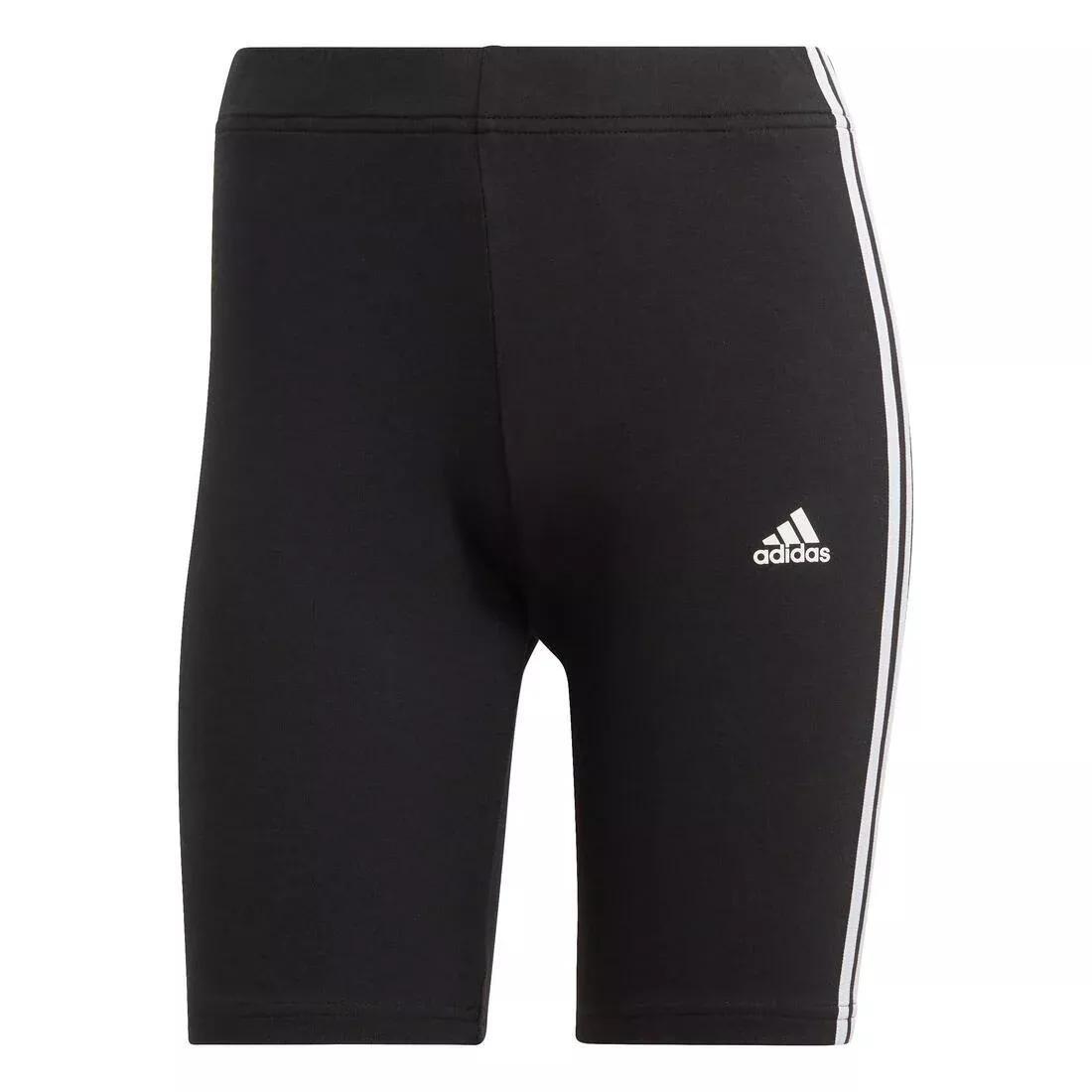 Essentials 3-Stripes Bike Shorts, Black, No Color, large image number 0