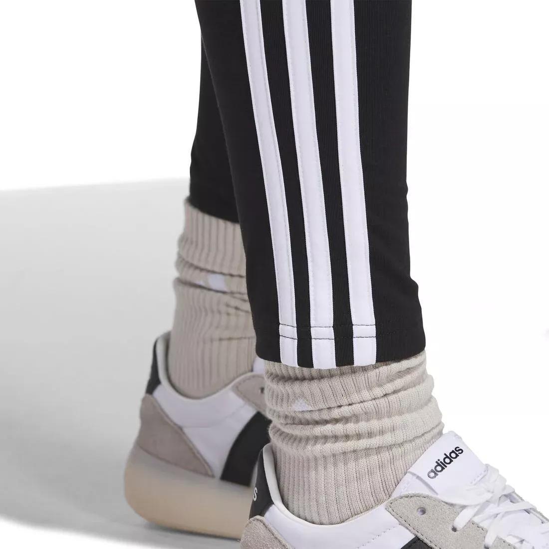 Essentials 3-Stripes High-Waisted Single Jersey Leggings, Black, No Color, large image number 2