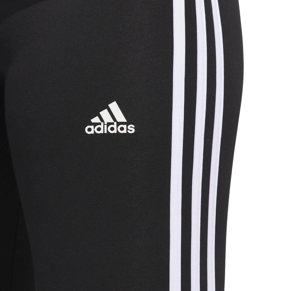 Essentials 3-Stripes High-Waisted Single Jersey Leggings, Black, No Color, large image number 3