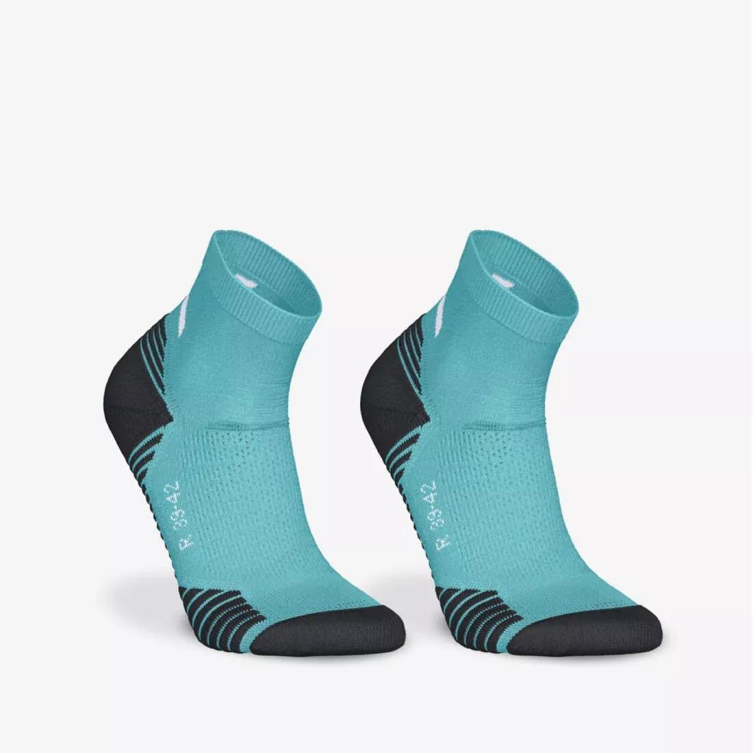 Thick Running Socks - Mid Pack of 2 Pairs - Run 500, Blue, No Color, large image number 0