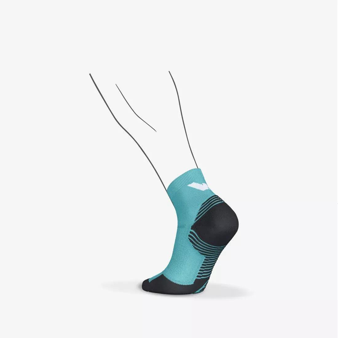 Thick Running Socks - Mid Pack of 2 Pairs - Run 500, Blue, No Color, large image number 6
