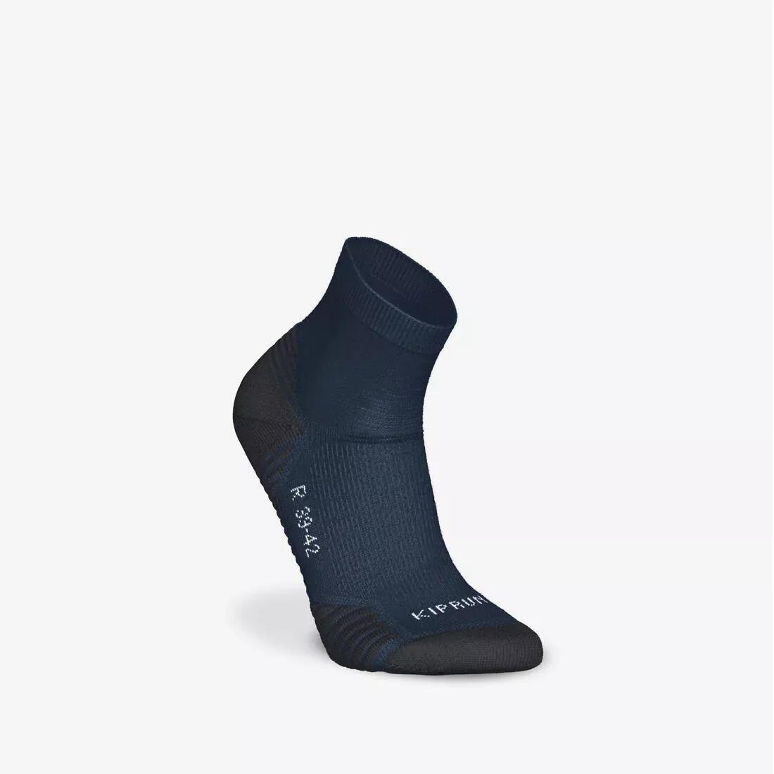 Thick Running Socks - Mid Pack of 2 Pairs - Run 500, Blue, No Color, large image number 8