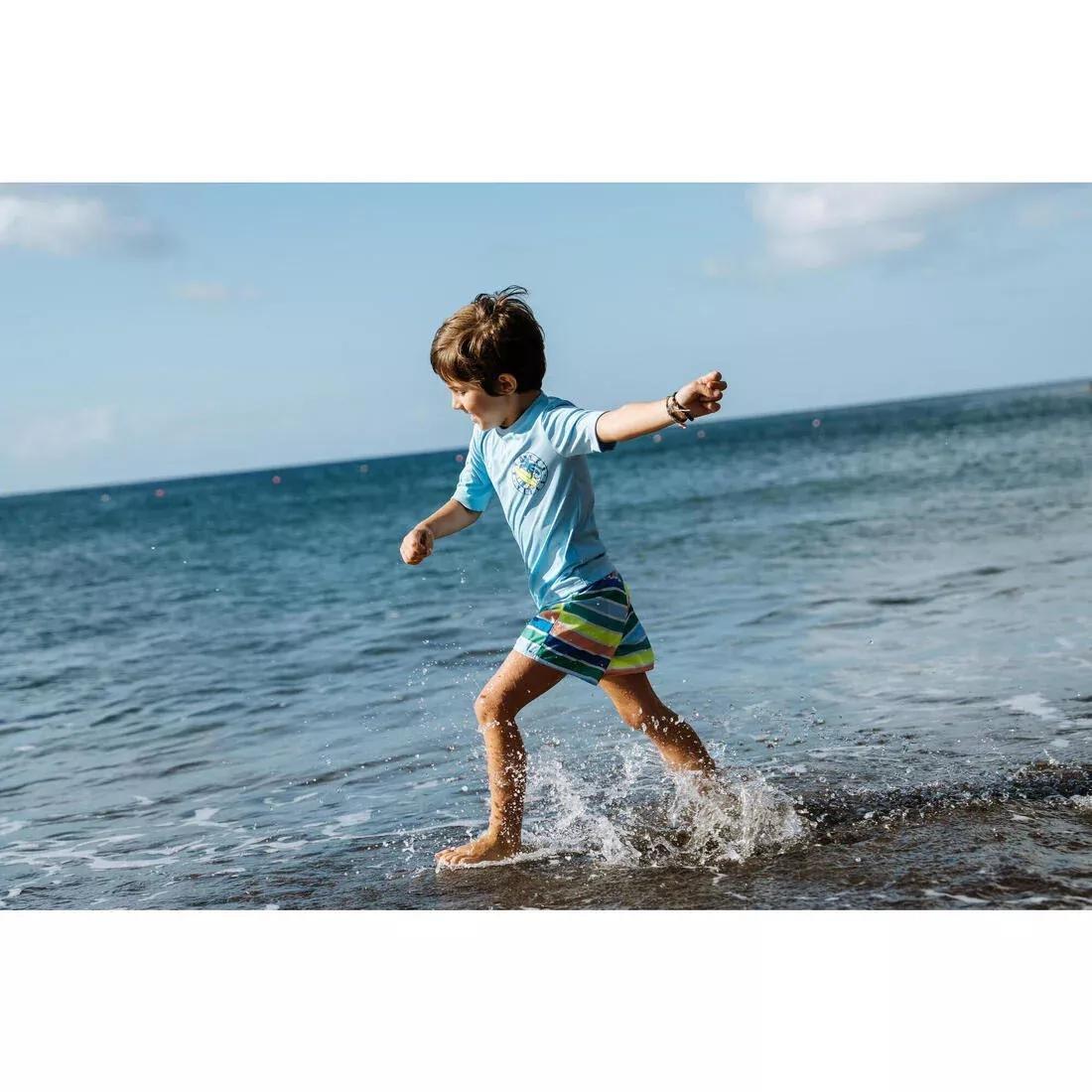 LIGHT BLUE Kids' surfing anti-UV printed water T-Shirt, No Color, large image number 10