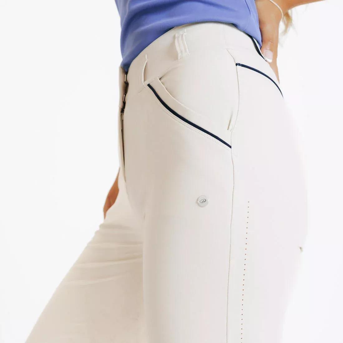 LINEN BEIGE Women's Ultra-Lightweight Full Grip Horse Riding Jodhpurs, No Color, large image number 2