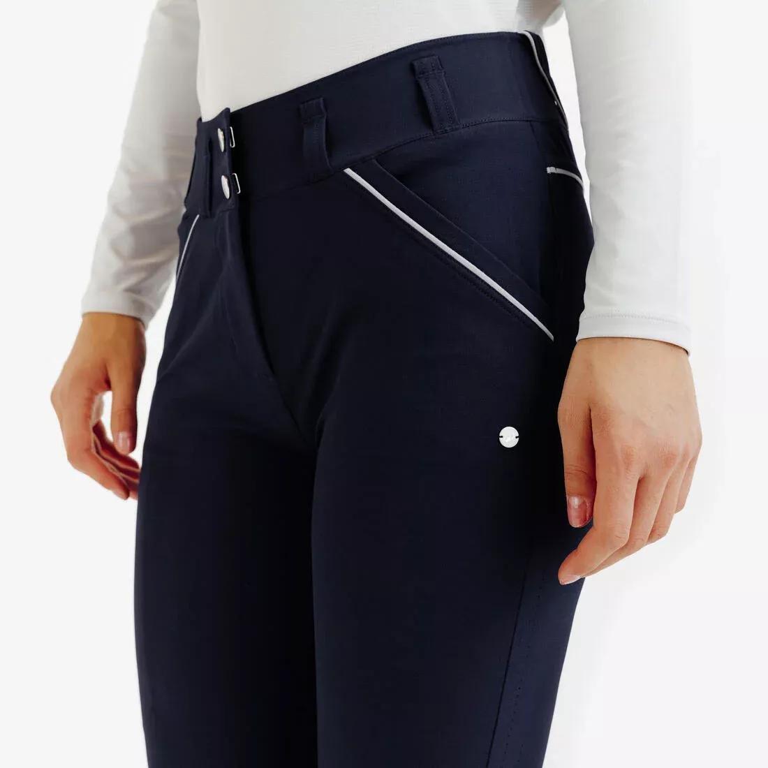 LINEN BEIGE Women's Ultra-Lightweight Full Grip Horse Riding Jodhpurs, No Color, large image number 7