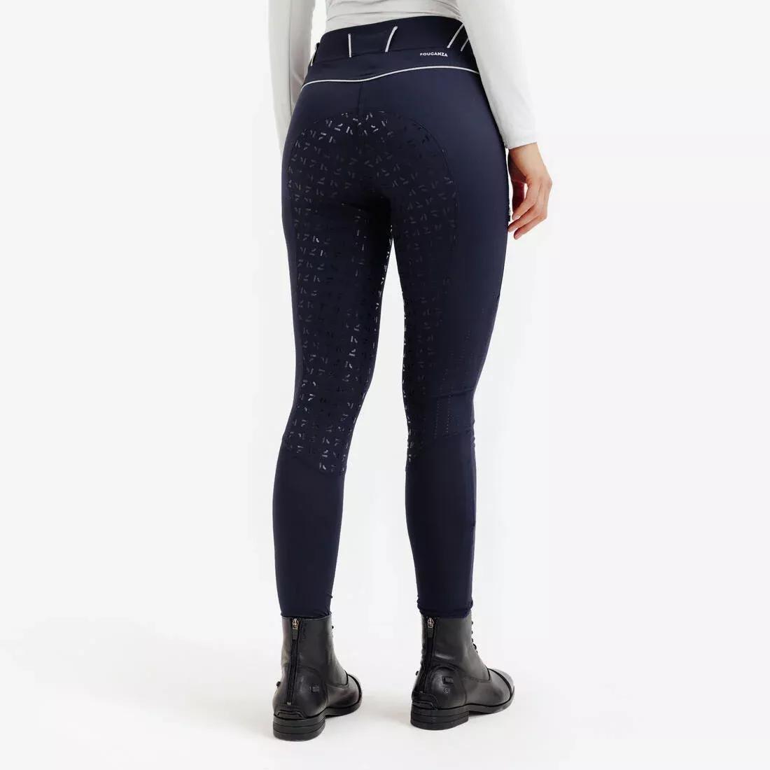 LINEN BEIGE Women's Ultra-Lightweight Full Grip Horse Riding Jodhpurs, No Color, large image number 8