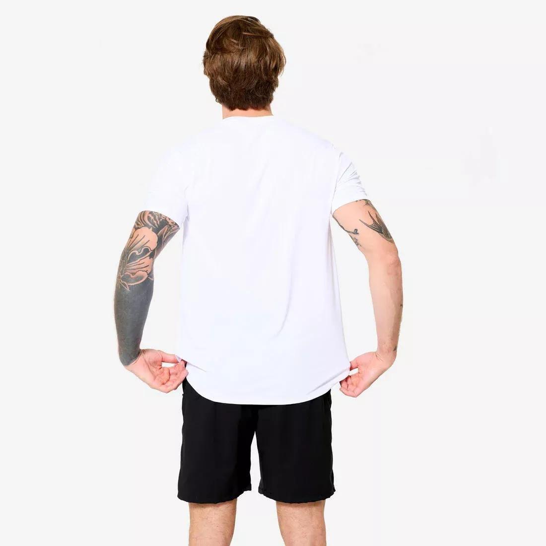 Men Fitness Stretch T-Shirt, White, No Color, large image number 4