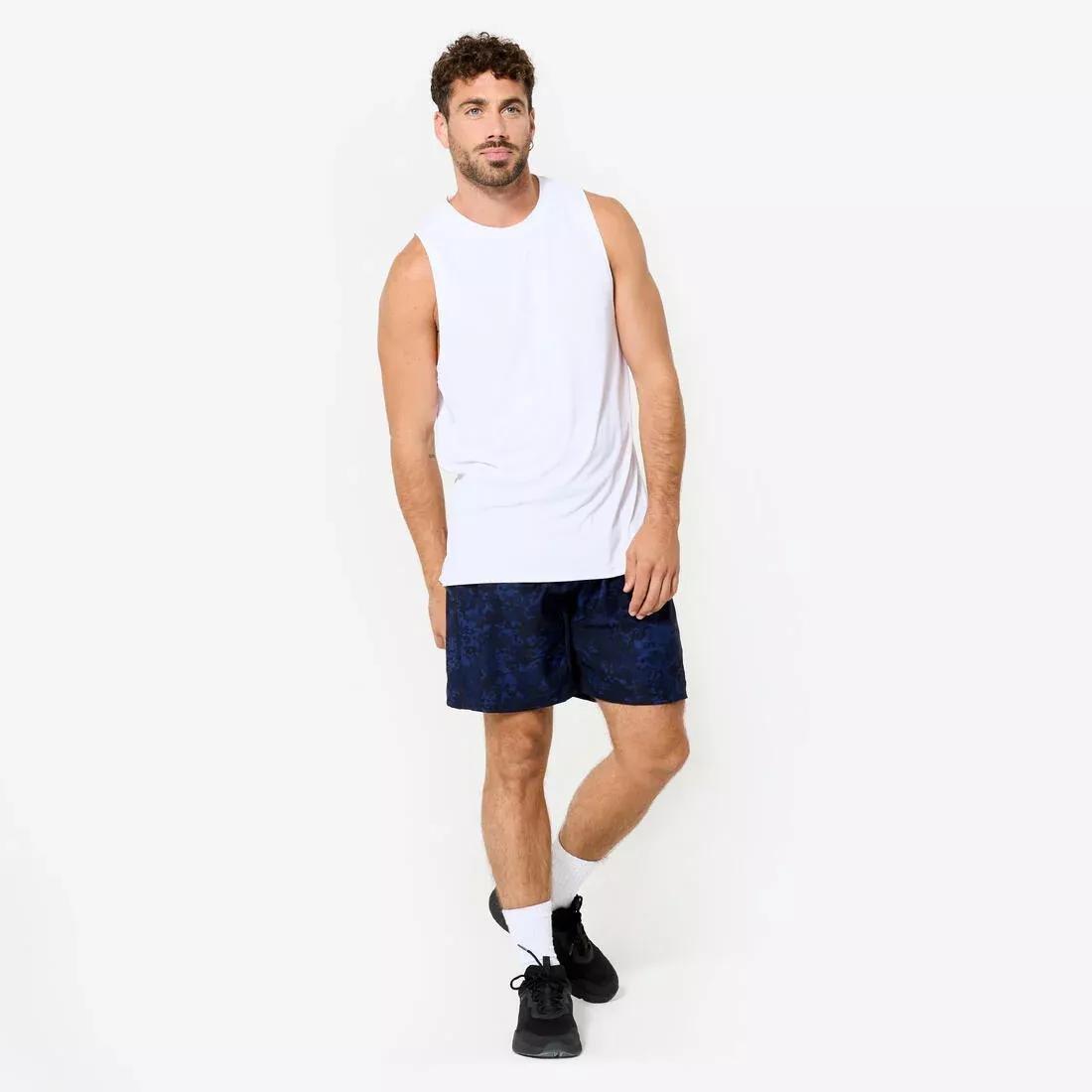 Men Crew Neck Training Tank Top, White, No Color, large image number 2