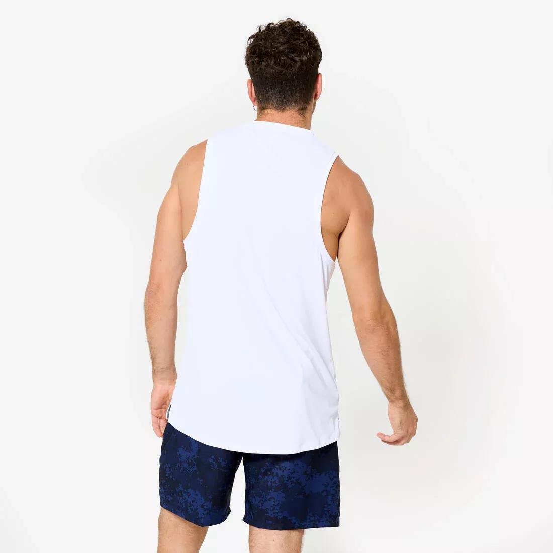 Men Crew Neck Training Tank Top, White, No Color, large image number 4