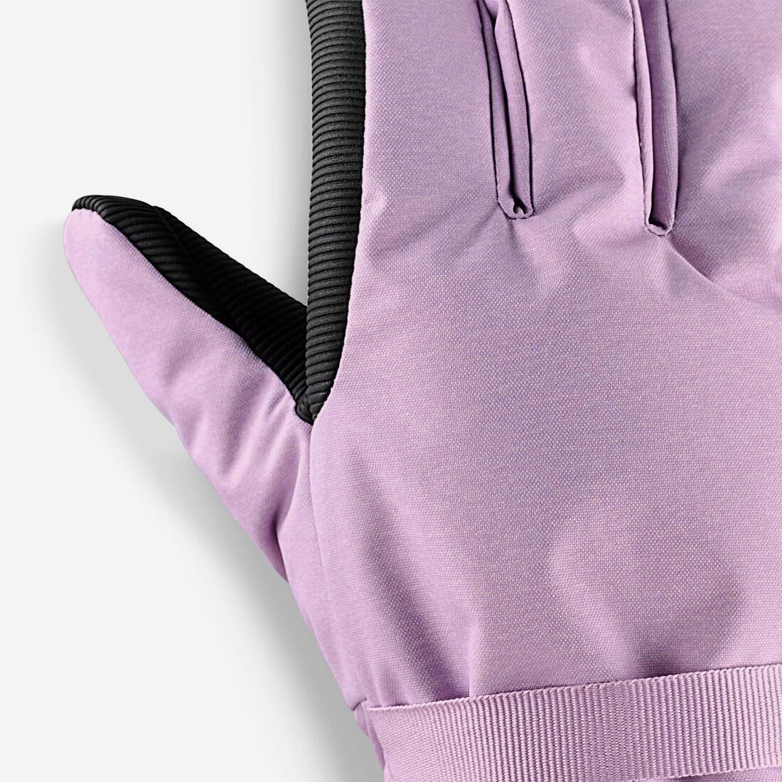 Kids Unisex skiing gloves - 6-14 years - made from 29% recycled polyester - GL 500, Black, No Color, large image number 5