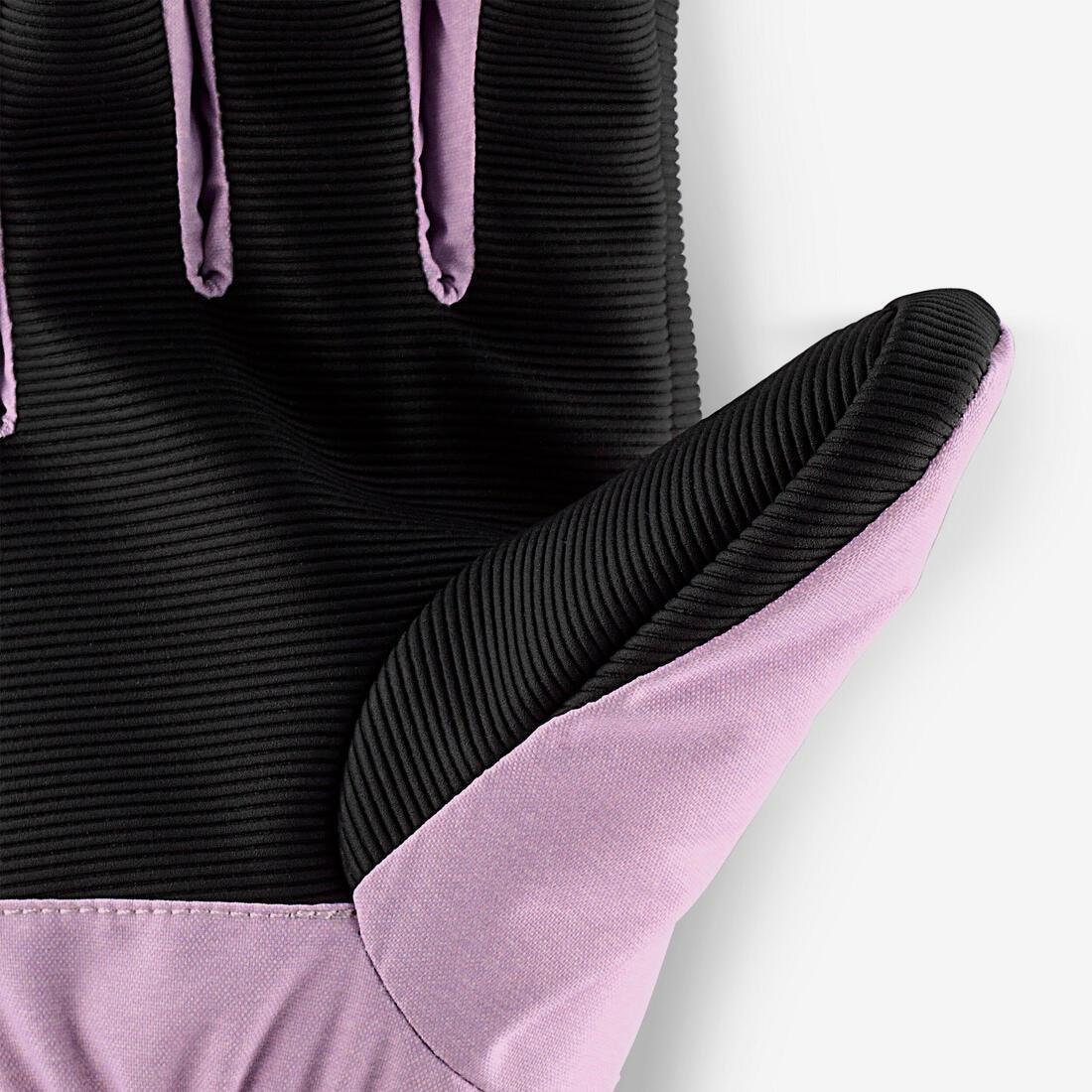 Kids Girls Skiing Gloves - 6-14 years - GL 500, Purple, No Color, large image number 4