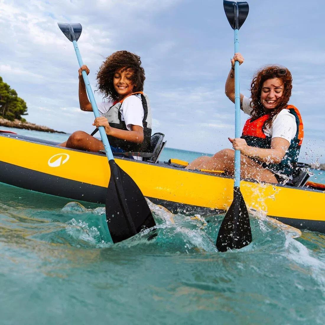 2-Person Inflatable Canoe/Kayak Tribord - 100+, Orange, No Color, medium