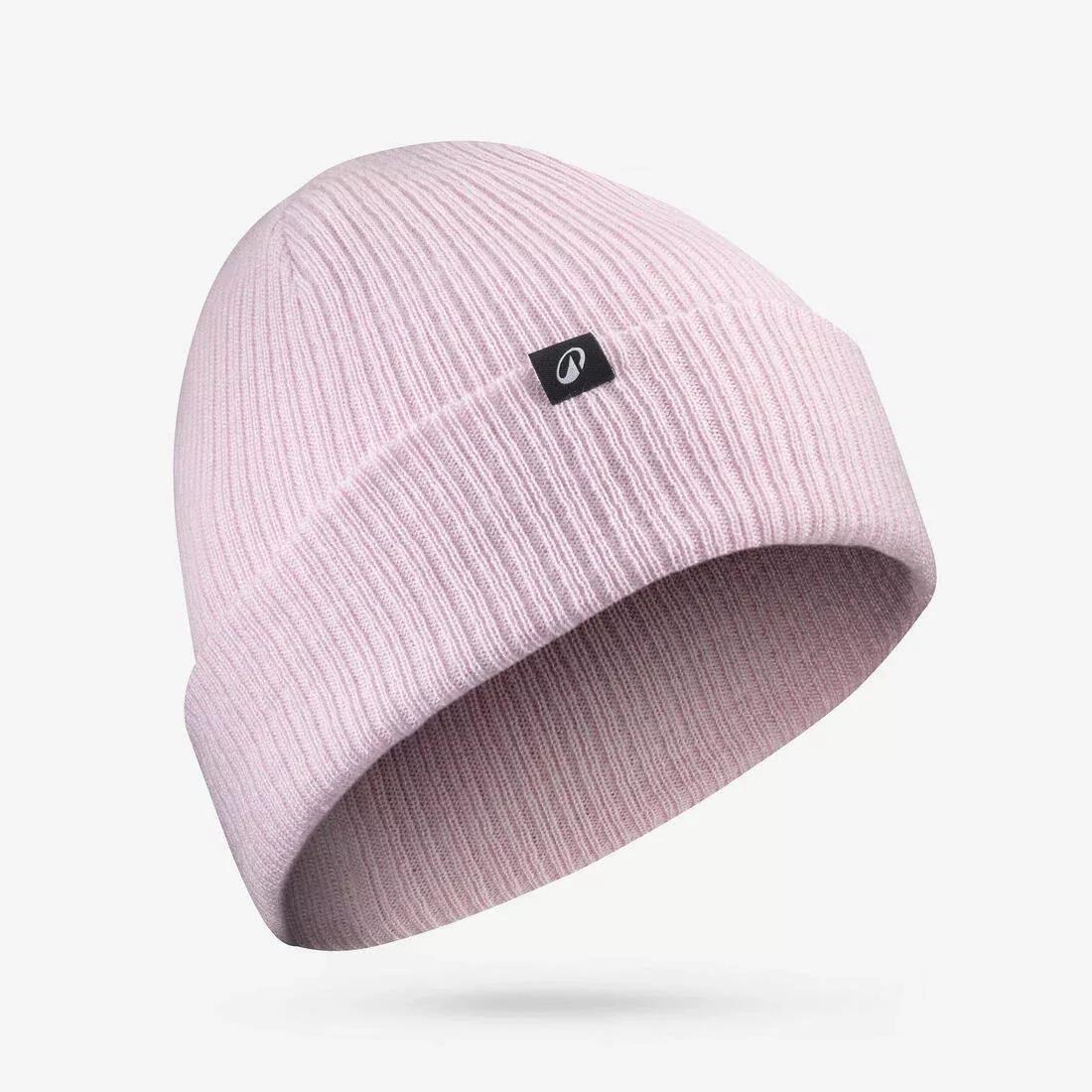 Kids Girls Skiing Beanie Hat Fisherman 500, Pink, 5401_000, large image number 0