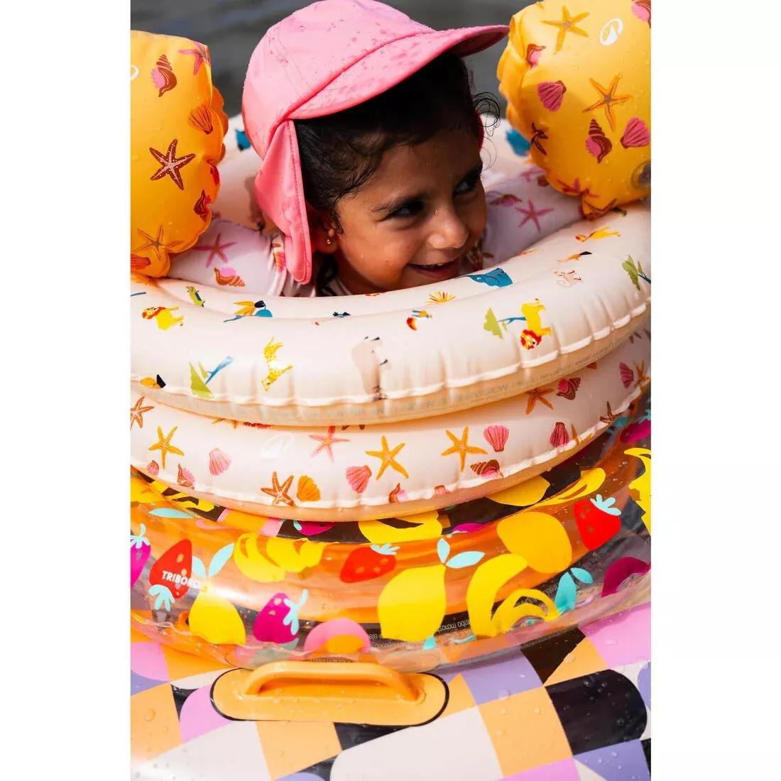 Kids Girls UV-Protection Cap, Pink, No Color, large image number 2