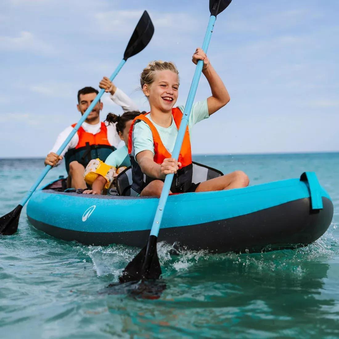 Inflatable canoe kayak 2/3 person - Tribord 100+, Blue, No Color, large image number 1