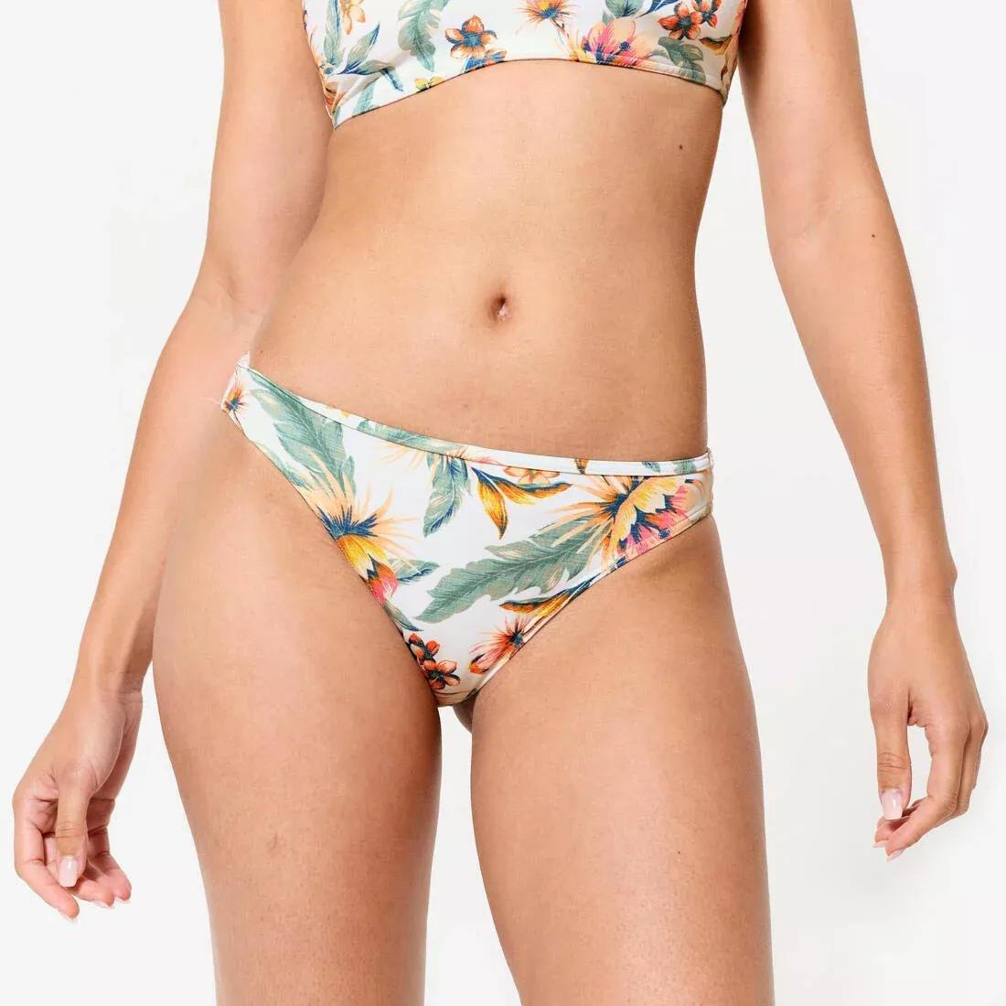 Women surfing bikini bottoms floral briefs, Multicolour, No Color, large image number 0
