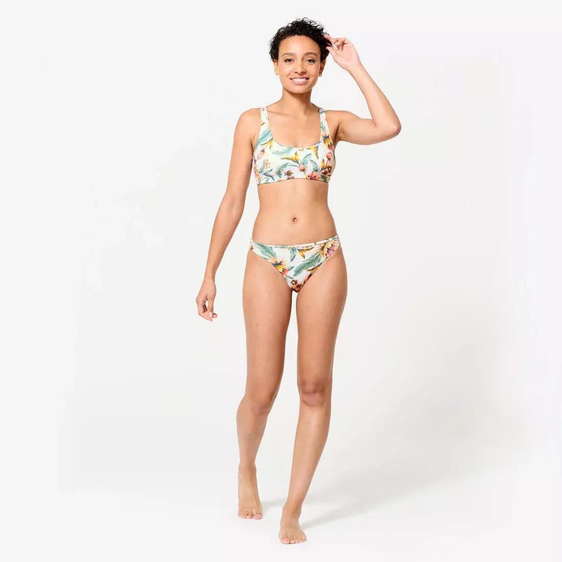 Women surfing bikini bottoms floral briefs, Multicolour, No Color, large image number 3