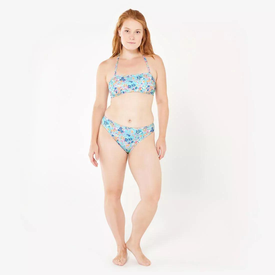 Women surfing bikini bottoms floral briefs, Multicolour, No Color, large image number 4