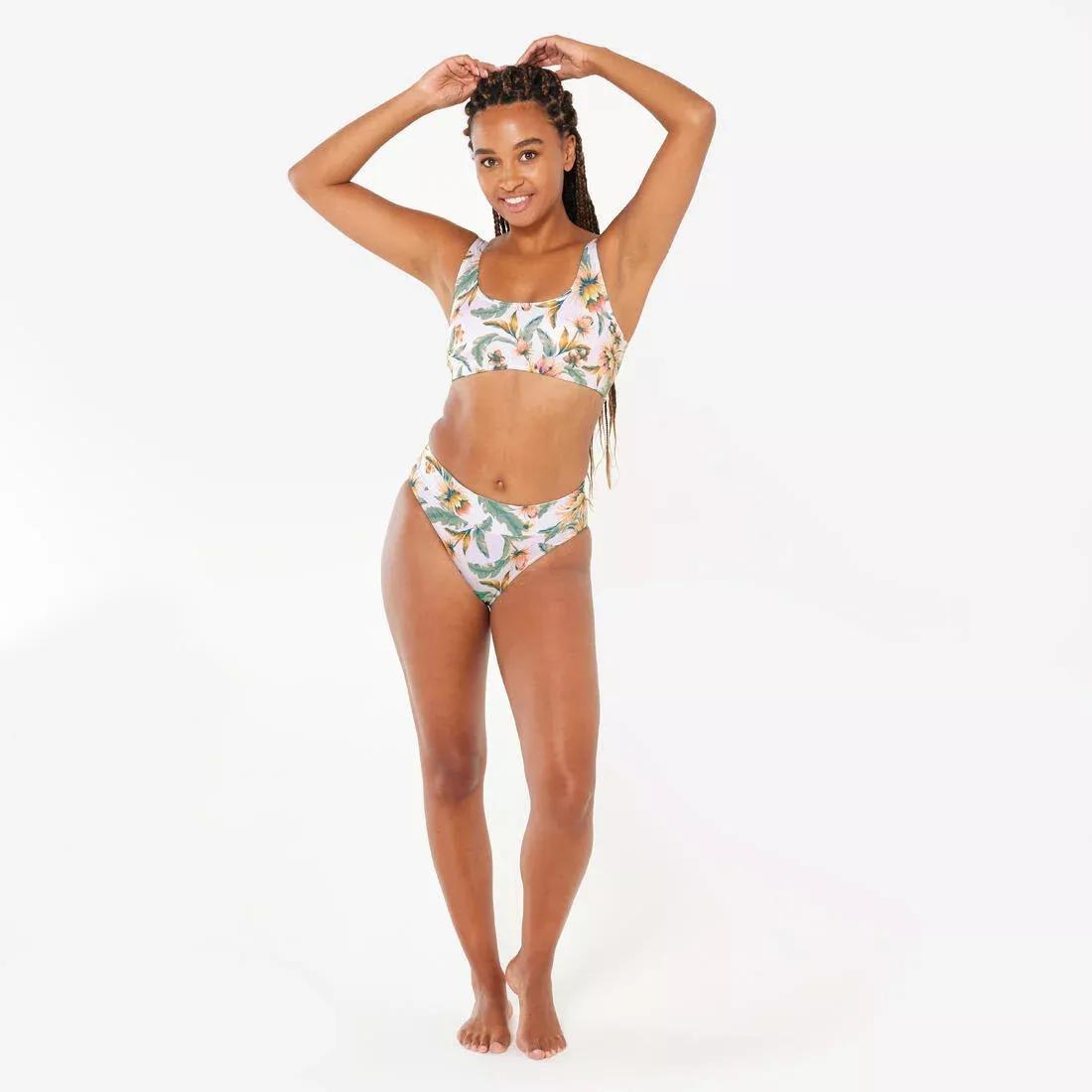 Women surfing bikini crop top - Aurely palmer, White, No Color, medium