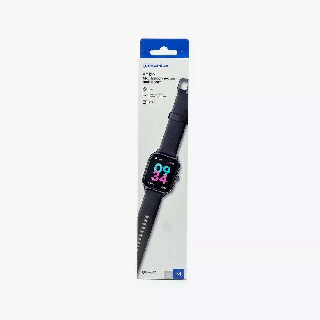 Sport Connected Watch - GPS Fit100 M, Black, No Color, large image number 8