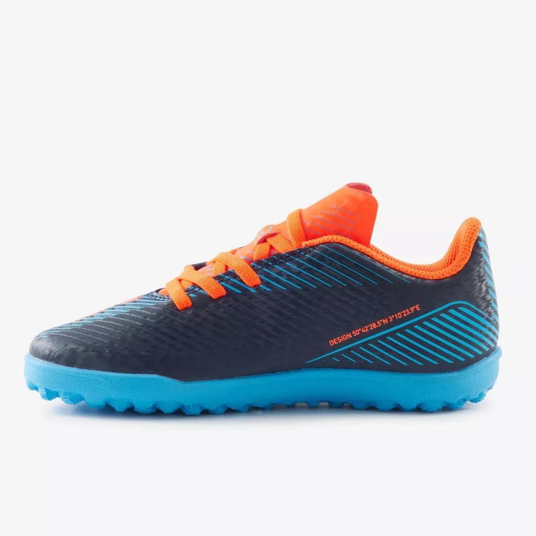Kids Unisex Rip-Tab Football Boots 160 Easy Turf, Orange, No Color, large image number 1
