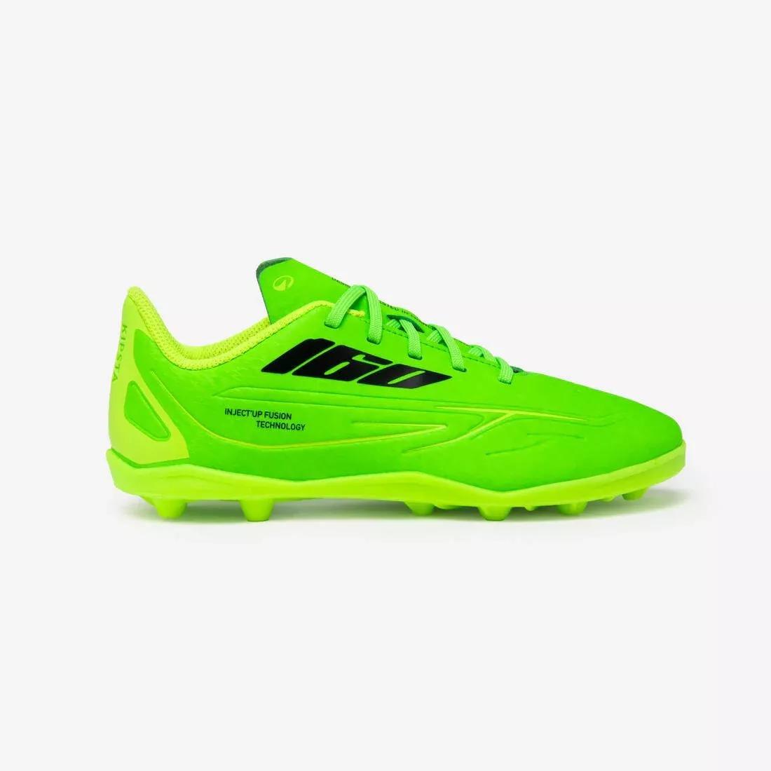 Kids Lace-Up Football Boots 160 MG, Orange, No Color, large image number 2