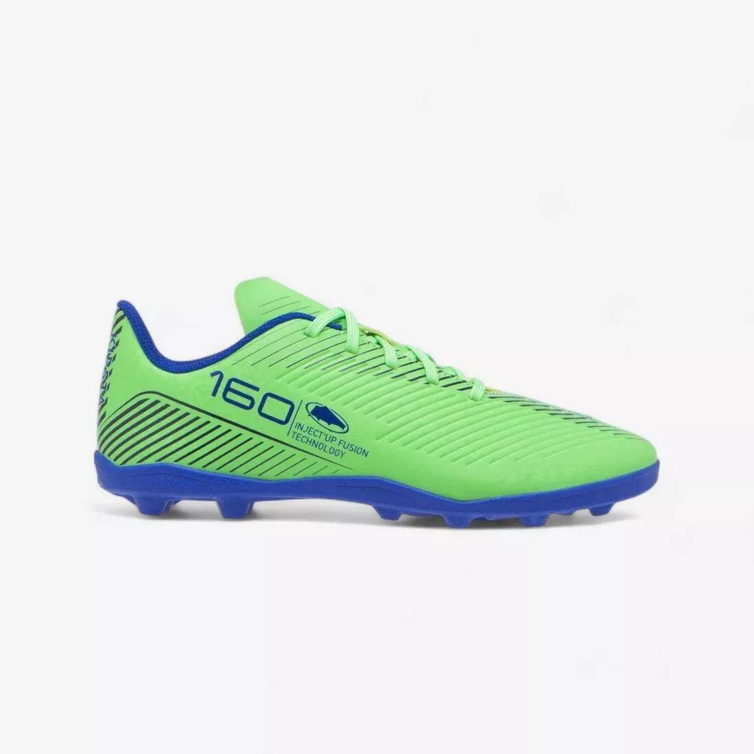 Kids Lace-Up Football Boots 160 MG, Orange, No Color, large image number 3