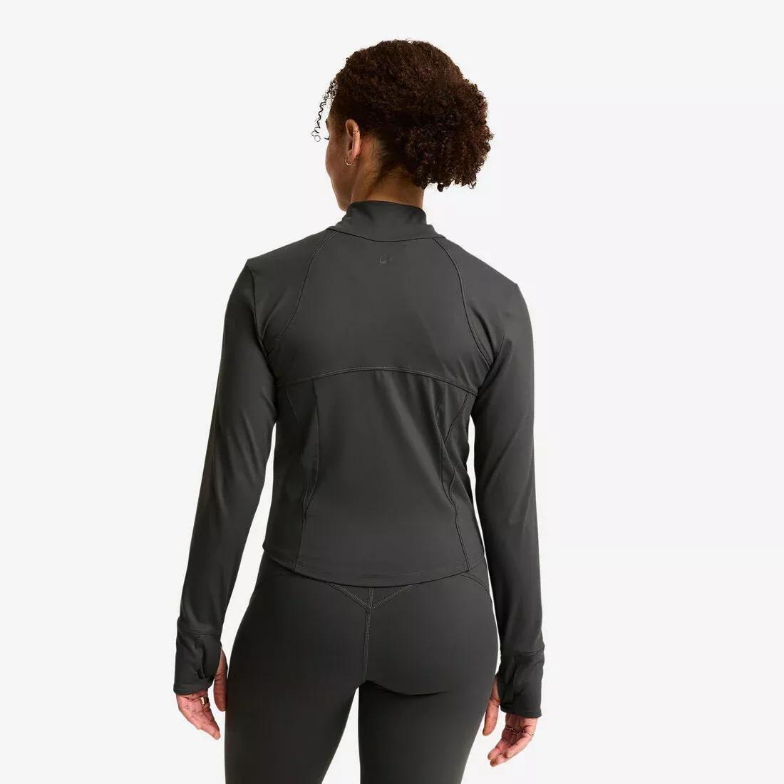 Women Fitted Sports Jacket, Grey, No Color, medium