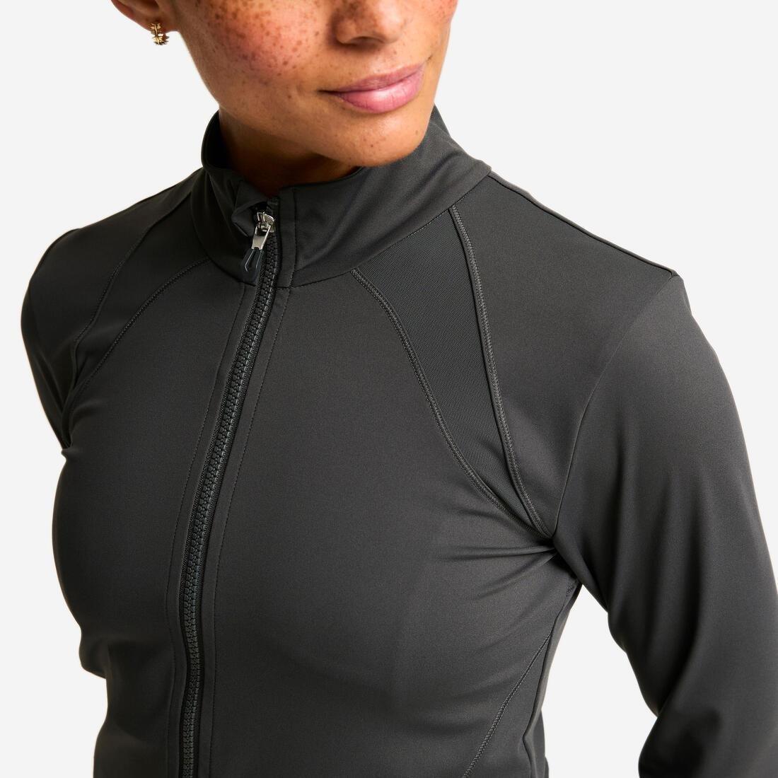 Women Fitted Sports Jacket, Grey, No Color, large image number 3