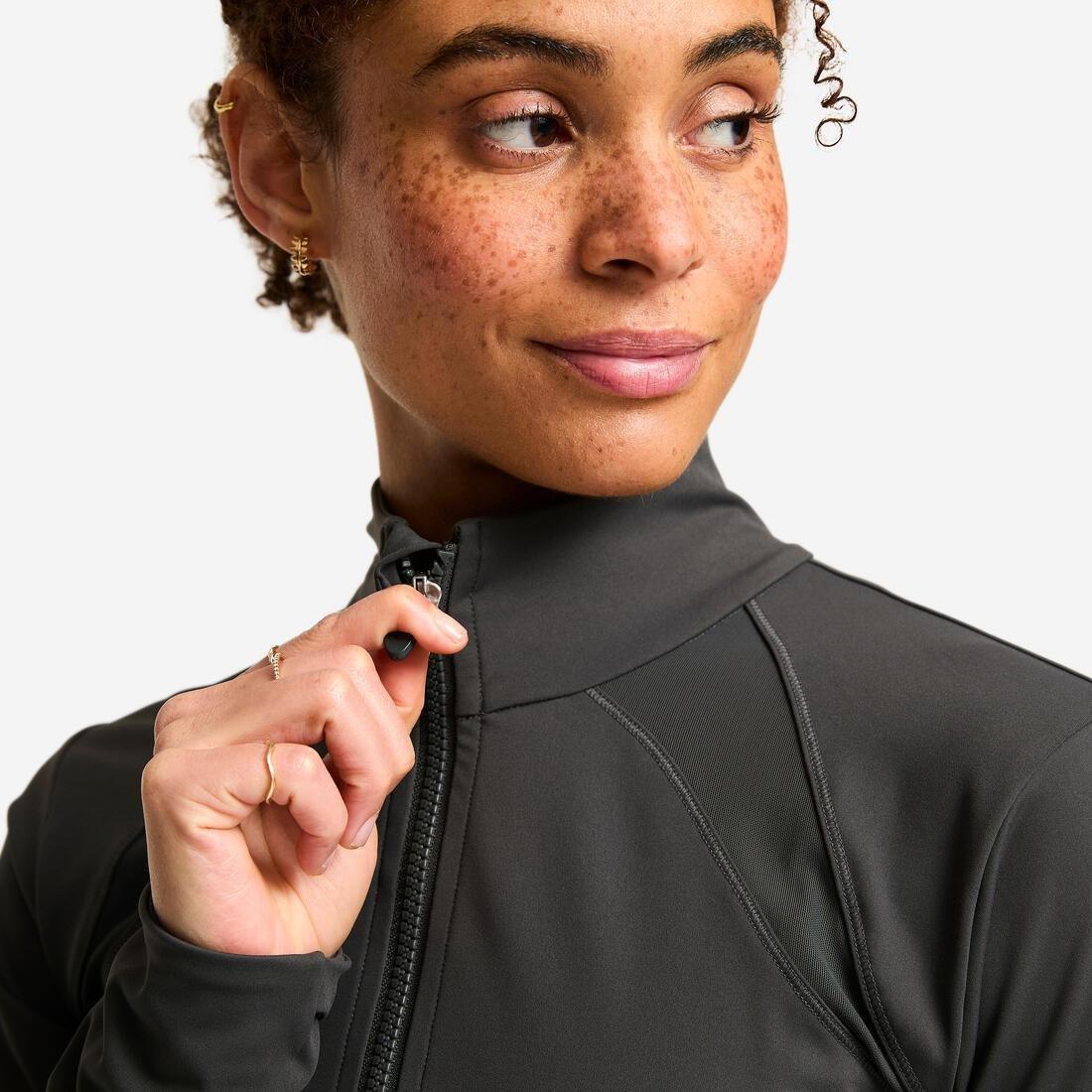 Women Fitted Sports Jacket, Grey, No Color, large image number 4