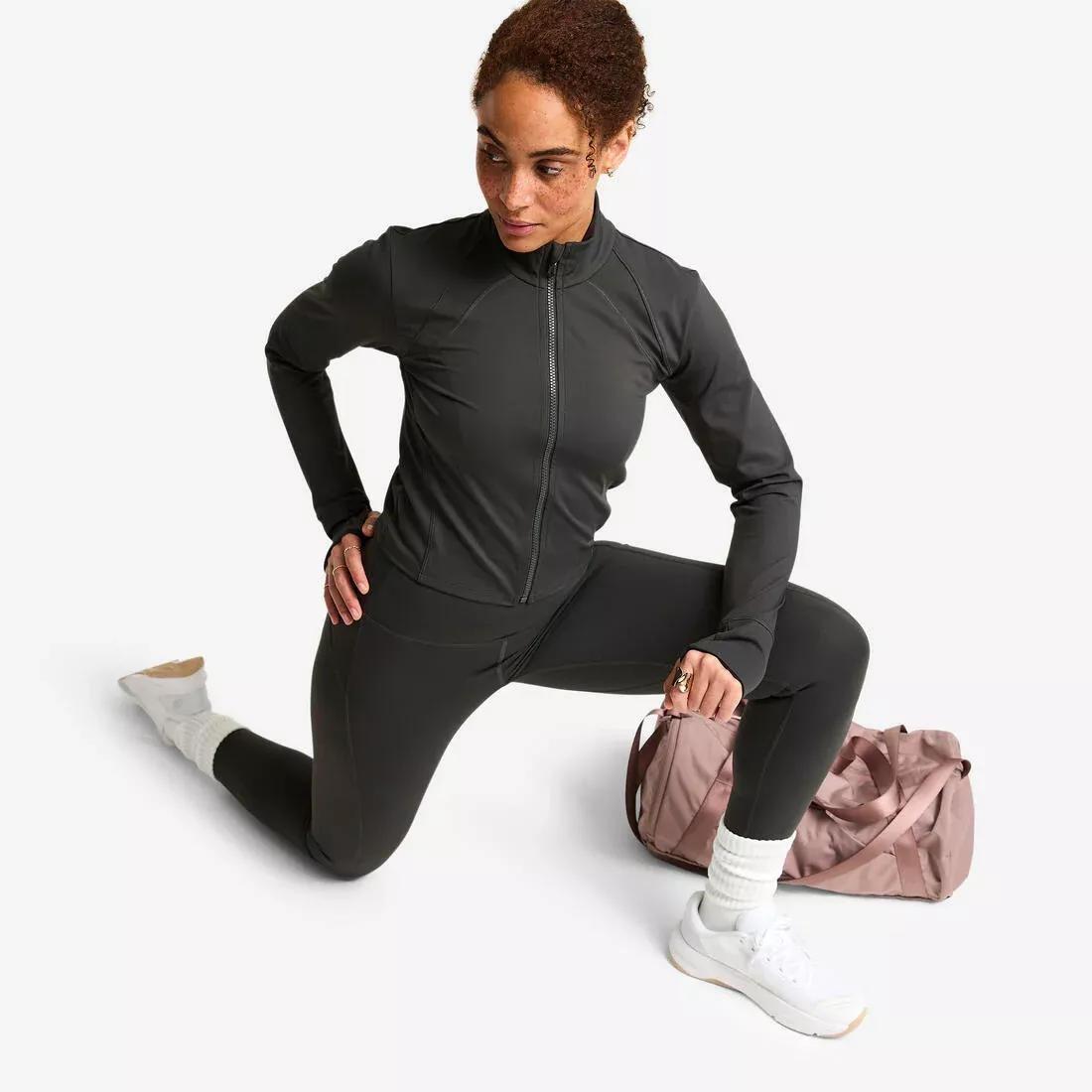 Women Fitted Sports Jacket, Grey, No Color, large image number 6