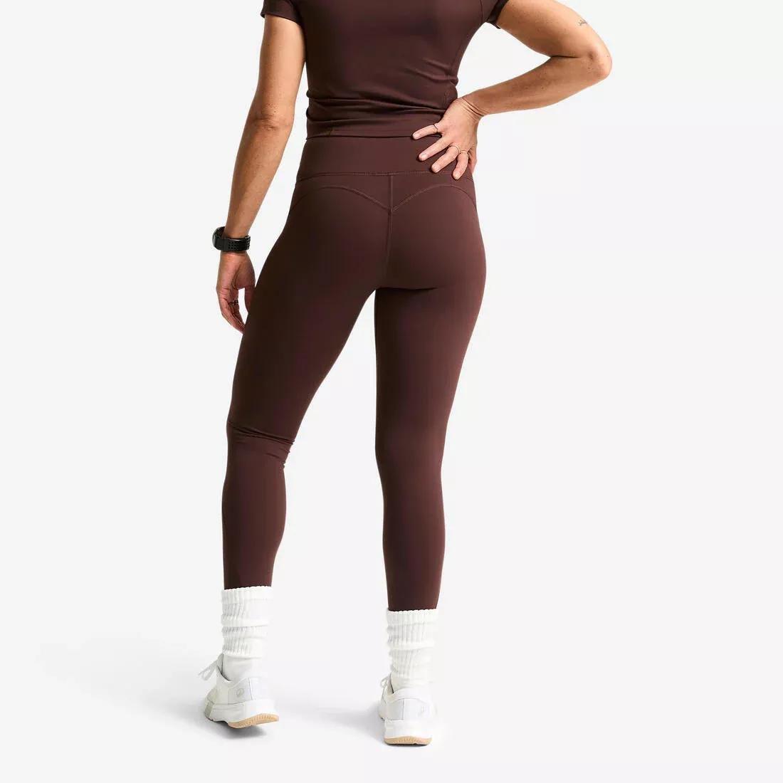 Women High-Waisted Shaping Sport Leggings, Red, No Color, large image number 4